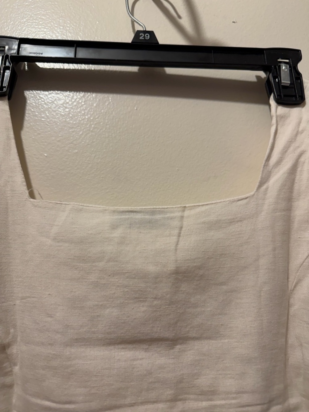 Zara Cream Button-Front Ruffle Sleeve Crop Top - Picture 7 of 10